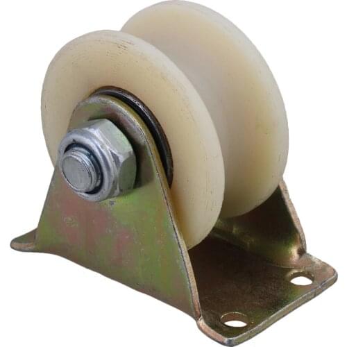 60mm U Groove Track Roller Wheel Caster Rigid Top Plate for Machine Tool