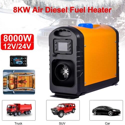 All In One Car Diesel Heater Air Heating Parking Heater 12V 24V 2KW/8KW LCD Key Switch For Trucks Motor-Homes Boats Bus