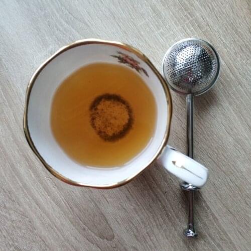 Mesh Ball Tea Strainer Stainless Steel Tea Leaves Filter Locking Tea Filter Spice Strainer Squeeze Locking Push Tea Strainer