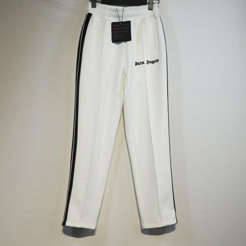 Palm Angels 22SS Logo letters White Stripes Side Zipper Casual High Street Men Women Fashion Trend Pants high quality