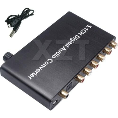 Free Ship 5.1CH Digital Audio Converter Decoder SPDIF Coaxial to RCA DTS AC3/DST Amplifier Analog Converter for PS4