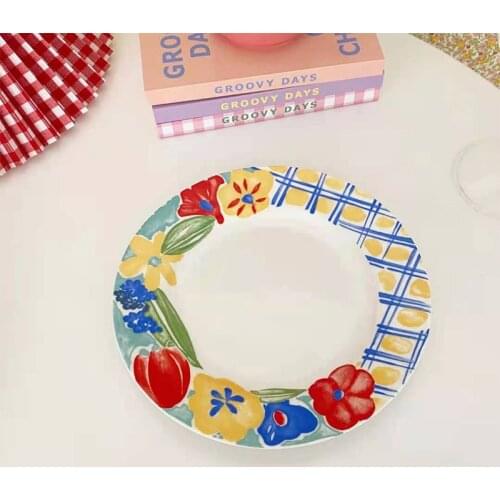 French Assiettes Decoration Dishes Soup Plates Aparelho De Jantar Vintage Louça Western Food Talerze Fruit Dessert Pratos