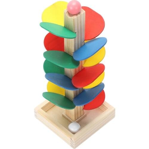 Kids DIY Wooden Toys Puzzle Blocks Ball Run Track Game Assembly Games 0-12 Months Infant Montessori Educational Baby Toys Gifts