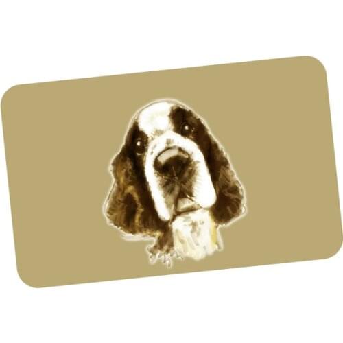 Cartoon Cat And Dog Pattern Print Door Mat Kitchen Carpet Living Room Hallway Bathroom Entrance Non-Slip Floor 60CM