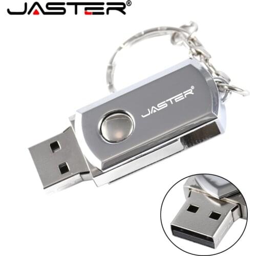JASTER Metal stainless steel usb 2.0 thumb drive 4GB USB flash drive 8GB 16GB 32GB 64GB 10pcs free Color printing logo