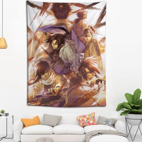 Hot Sale Custom Anime Hakuouki Large Wall Tapestry Wall Hanging Bohemian Wall Tapestries Mandala Wall Art Decor