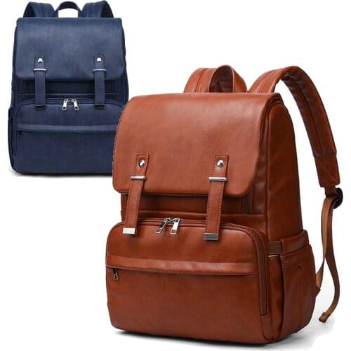 PU Leather Baby Diaper Bag Backpack Maternity Newborn Baby Back Pack +Changing Pad+Stroller Straps