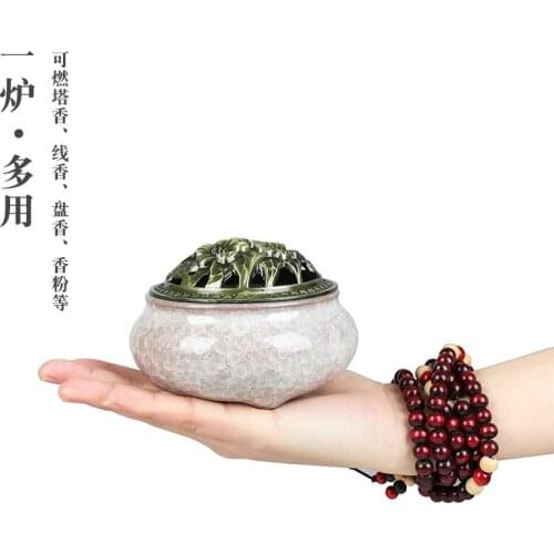 Ceramic Incense Burner Home Indoor Small Ornaments Dedicated to Tea Ceremony Tray Sandalwood Line