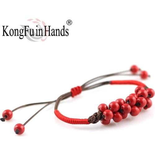 Candy Color Beads Bracelet Ceramic Adjustable Braided Rope Bracelets for Women Casual Jewelry Bohemia Accessory Lovely