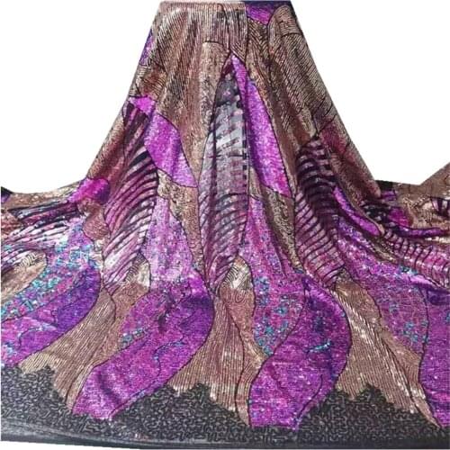 SJ Lace Latest African Lace Fabric 2021 High Qulity Lace Sequins Nigerian French Tulle Lace Fabric For Wedding Party Dress A5-70