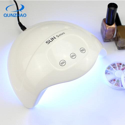 Sun5 Mini Nail Lamp Timer Memory UV lamp Nail Dryer Cabine uv Gel LED Nail Polish Fingernail Toenail Salon Beauty Tool