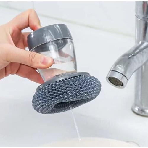 Multifunctional Pressing Cleaning Brush Sponge Tiles Brush Hot Sale Magic Strong Decontamination Bath Brush Kitchen Clean Tools