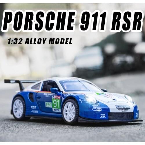 Porsche 911 997 Diecast 1:32 Alloy Model Car Miniature Metal Vehicle Racing Paint Supercar for Childrens Gift Collection Hottoy