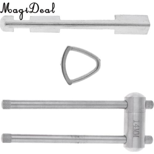 Stainless Steel Billiards Pool Cue Tip Press Shape Tool + Aluminum Pool Cue Tip Repair Replacement Stick Clamp Tool