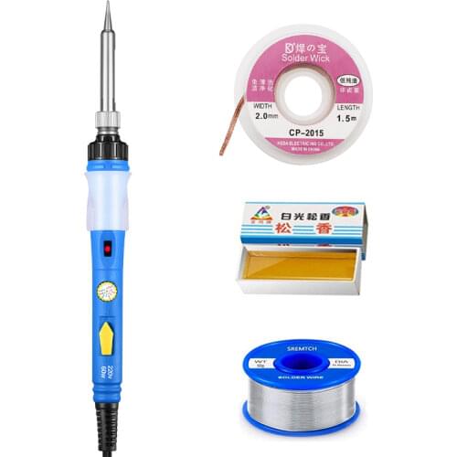 New Adjustable Temperature Electric Soldering Iron 220V 110V 60W Welding Solder Rework Station Heat Pencil Tips Repair Tool