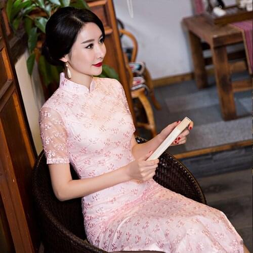 New Design Retro Slim Cheongsam Dress Summer Traditional Chinese Short Sleeve Qipao for Ladies Dinner Dress