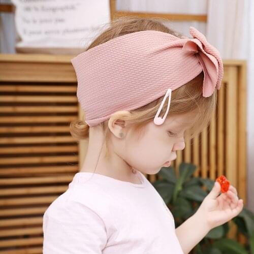 New Soft Double Bows Knot Baby Headband Newborn Turban Big Bow Headband Autumn Winter Headwraps Girls Headwear Cute Gifts