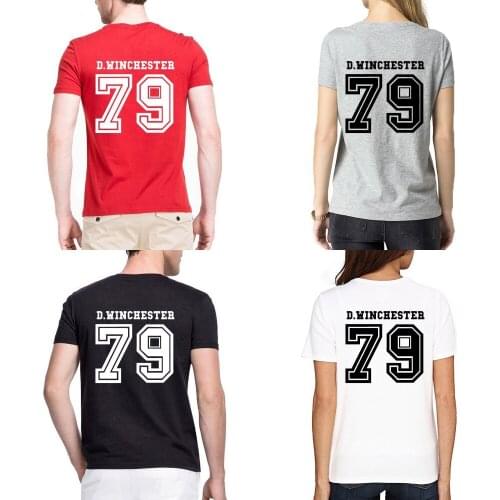 Supernatural Shirt Dean Winchester Shirt d.winchester 79 back Letters Print Women Men Casual Cotton Funny T-shirt Drop Shipping