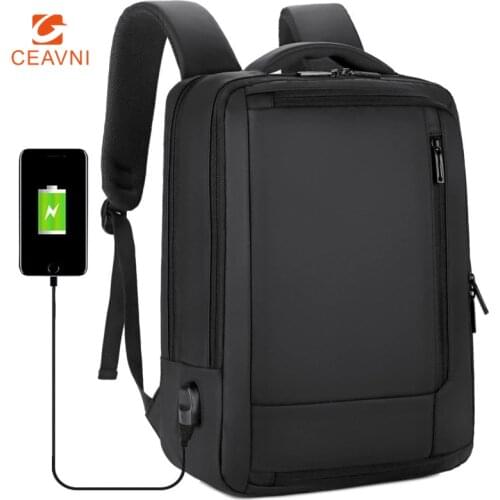 Laptop Backpack Mens Business Backpacks Waterproof USB Charging Male Notebook 15.6" Mochila Back Pack Bags Travel School Bagpack