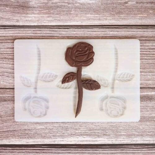 Rose Flower Shape Chocolate Stencil Cake Decorating Silicone Mold Transfer Sheet Baking Stencil Chablon