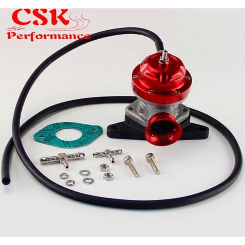 SSQV Dump Valve Flange Adapter + FV RZ RS BOV Fit Subaru WRX EJ20 EJ25 Red / blue / black