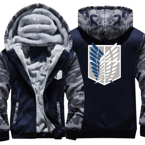 Attack on Titan Cosplay Hoodie Sweatshirt Hooded Casual Hoodies Jacket Coats Only Survey Corps Logo Cosplay Costume