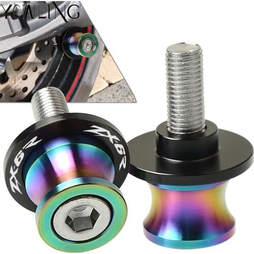 Swingarm Stand Screws CNC Motorcycle Swing Arm Spools Sliders bobbins FOR Kawasaki ZX-6R ZX6R ZX 6R 2000 2001 2002 2003 2004