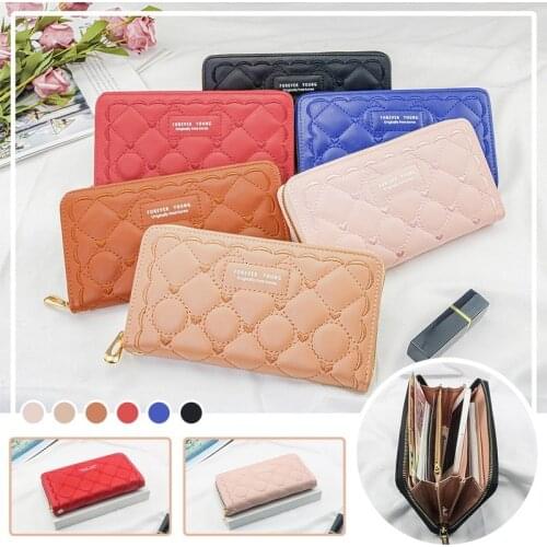 Bow Womens Wallet Ladies PU Leather Purse Female Clutch Long Wallet Card Holder Phone Bag 2021 Fashion Hasp Passport Wallet