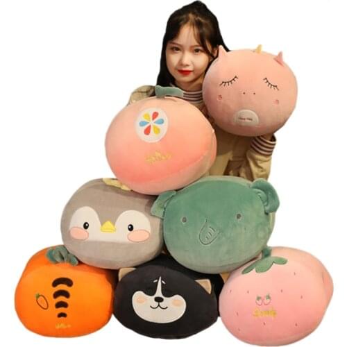 1pcs Cartoon Animal Bunny Elephant Plush Hand-warmer Cute Penguin Husky stitch Chair Cushion Pillow Birthday Kids Winter Gifts