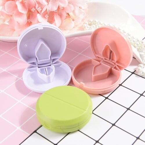 For Medicine Splitter Hold Storage Box Portable Pill Tablet Pill Cutter Divider Pills Cutter Organizer 2019 New