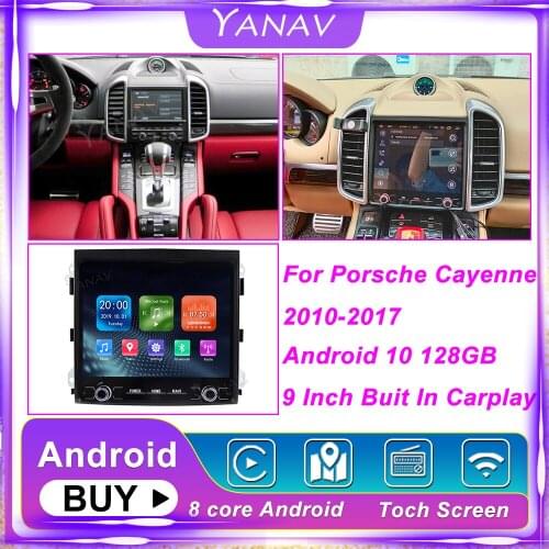 128G 9 Inch For Porsche Cayenne 2010-2017 Android 10 Car GPS Navigation Carplay Head Unit Multimedia Player Radio Tape Recorder