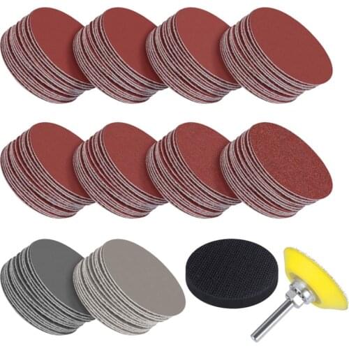 320 Pcs 2Inch Sanding Discs Pad Kit for Drill Grinder Rotary Tools with Backer Plate Shank and Soft Foam Buffering Pad