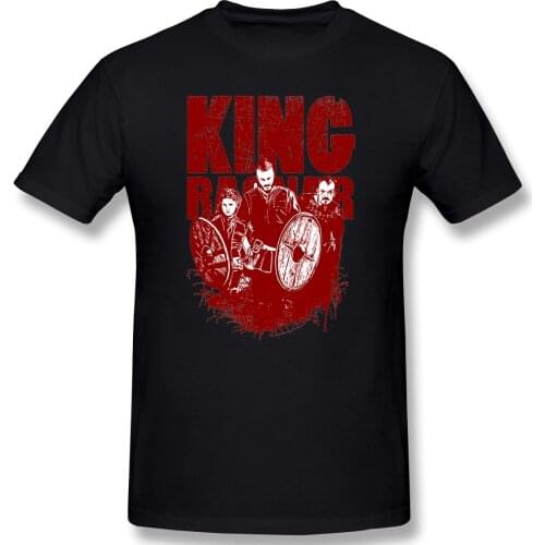377. Viking King Nerdy Mens Basic Short Sleeve T-Shirt Manga Tees Tops European Size