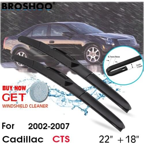 Car Wiper Blade Front Window Windscreen Windshield Wipers Blades J hook Auto Accessories For Cadillac CTS 22"+18" 2002-2007