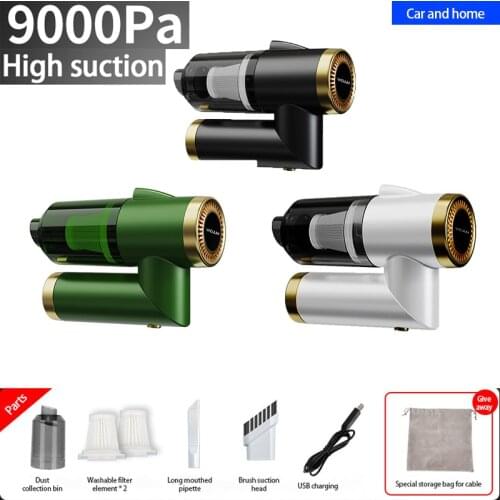 9000Pa Wireless Car Vacuum Cleaner With LED Lights Hand-held Auto Vacuum Home & Car Dual Use Folding Vacuum Car Vacuum Cleaner