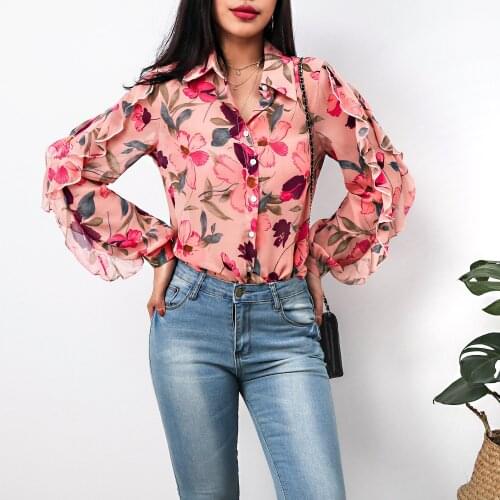 CHURSES Womens Chiffon Blouses