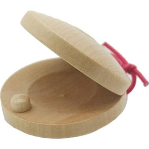 Wood Percussion Instruments Castanet Early Education Music Toys for Toddler