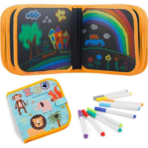 Child Doodle Boards Repeatable Wiping Drawing Book Painting Paper Funny Toys Birthday Gift for Kids Children with Magic Pen