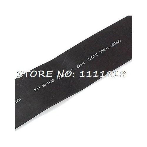 3m 22mm Dia. 125C 2:1 Black Polyolefin Heat Shrink Tubing 660V VW-1