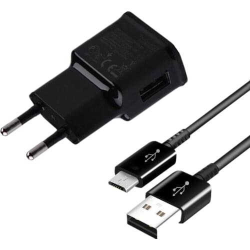 EU Travel USB Charger For Samsung Galaxy S6 S7 Edge A10 Huawei Honor Redmi Meizu LG Android Phone Micro USB data Charging Cable