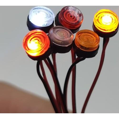 Led Clearance Lamp Round Light for 1/14 Tamiya RC Truck Car SCANIA R470 R620 VOLVO FH12 FH16 ACTROS 3363 1851 AROCS 3348 MAN TGX