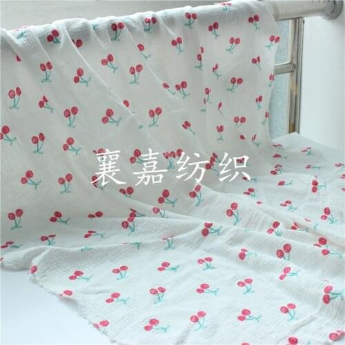 Cotton Crepe Seersucker Baby Double Gauze Blanket Cloth Pajamas Home Clothing Fabric