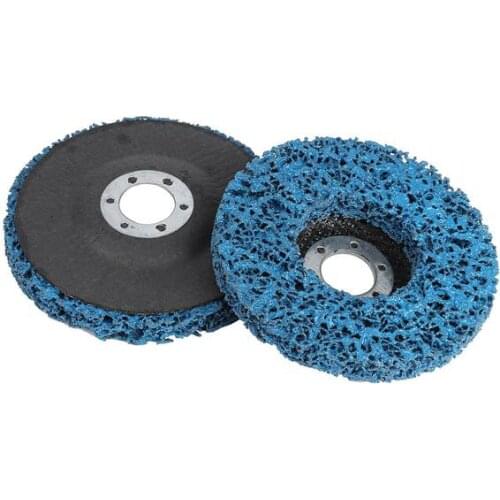 HLZS-2Pcs 100X16Mm Poly Strip Disc Abrasive Wheel Paint Rust Removal Clean for Angle Grinder