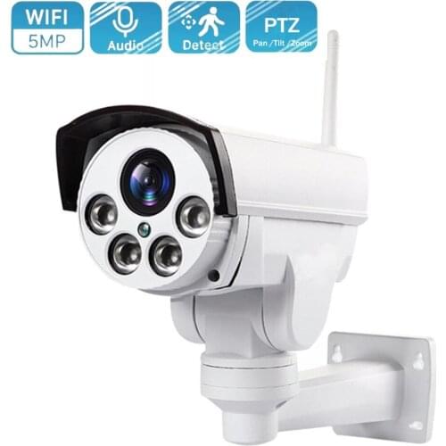 1080P PTZ Wifi IP Camera Outdoor 5X 10X Optical Zoom Motion Detect Wireless Camera H.265 P2P Audio 5MP Network CCTV Surveillance