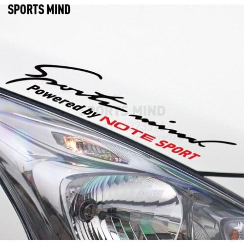 2 Pieces Sports Mind Car Styling On Car Lamp Eyebrow Automobiles Car Sticker Decal For Nissan note exterior accessories