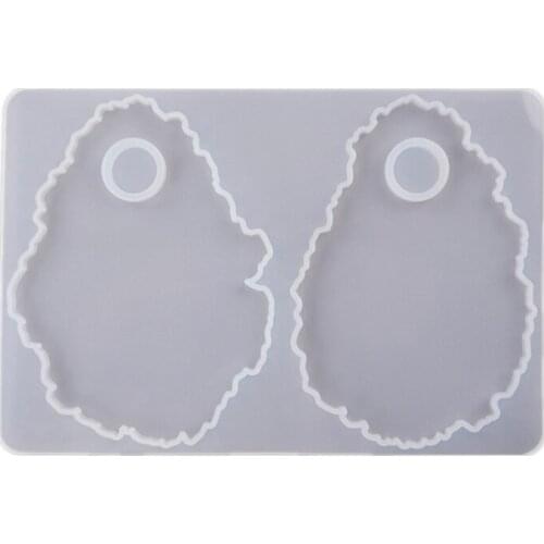 Cosmetic Makeup Palette Spatula Tool Resin Casting Molds Irregular Round Moulds U90E