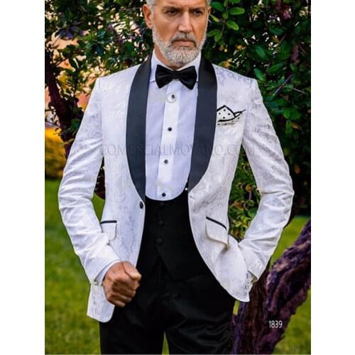 Handsome Groomsmen Wool blend Groom Tuxedos Mens Wedding Dress Man Jacket Blazer Prom Dinner (Jacket+Pants+Tie+Vest) A77