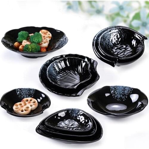 Creative Triangular Soup Bowl Japanese Deep Dish Soup Dish Hot Pot Dish with Plastic Dessert Dish Plate