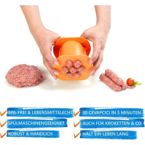 Kitchen DIY Hot Dog Gadget Easy Make Hot Dog Meat Sausage Tools Meat Strip Squeezer Pasta Balls Rapid Prototyping Cooking Tools
