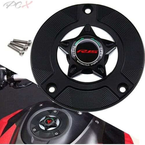 LOGO R15 Motorcycle Accessories Gas Fuel Tank Cap Cover CNC Aluminum for YAMAHA YZF R15 V3 V3.0 VVA 2017 2018 2019